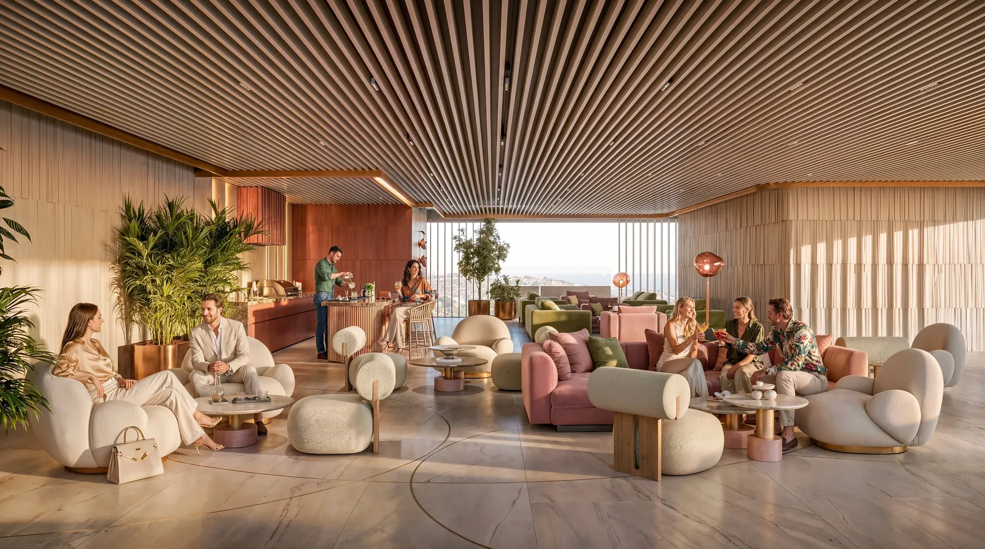 Rooftop lounge