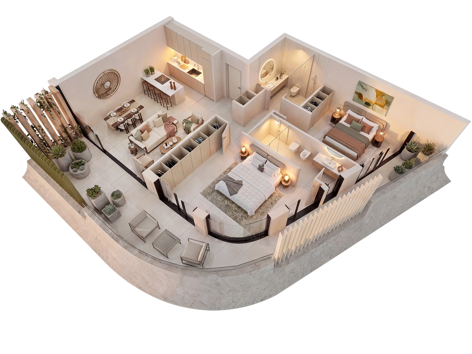 Furnished apartment layout